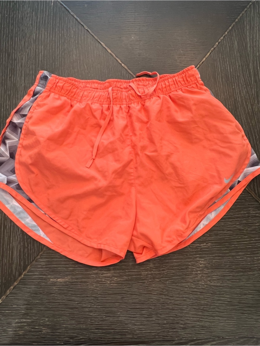 Nike Coral Women's Athletic Shorts with Patterned Side Panels